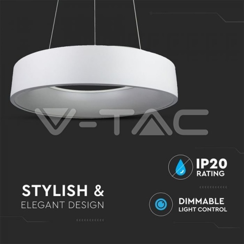 20 LED Пендел Димиращ Бял 3000К - изглед 4