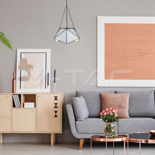 Пендел Призма Бял Абажур 400x540MM - изглед 4 - rZ commerce Пендел Призма Бял Абажур 400x540MM - изглед 4
