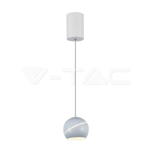 8.5W LED Висяща Лампа Φ180 Регулируемо Въже Touch On/Off Бяло Тяло 3000K - изглед 1