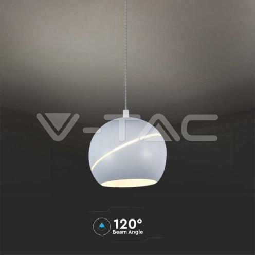 8.5W LED Висяща Лампа Φ180 Регулируемо Въже Touch On/Off Бяло Тяло 3000K - изглед 4