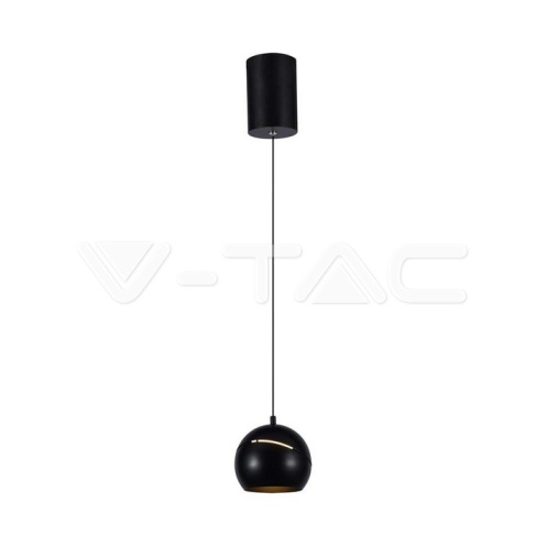8.5W LED Висяща Лампа Φ180 Регулируемо Въже Touch On/Off Черно Тяло 3000K 850lm - изглед 1