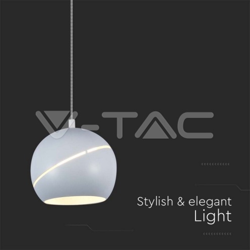 8.5W LED Висяща Лампа Φ180 Бяло Тяло 3000K - изглед 3