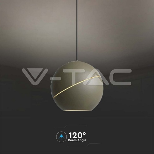 8.5W LED Висяща Лампа Φ180 Златно Тяло 3000K - изглед 4