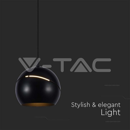 8.5W LED Висяща Лампа Φ180 Черно Тяло 3000K 850lm - изглед 3