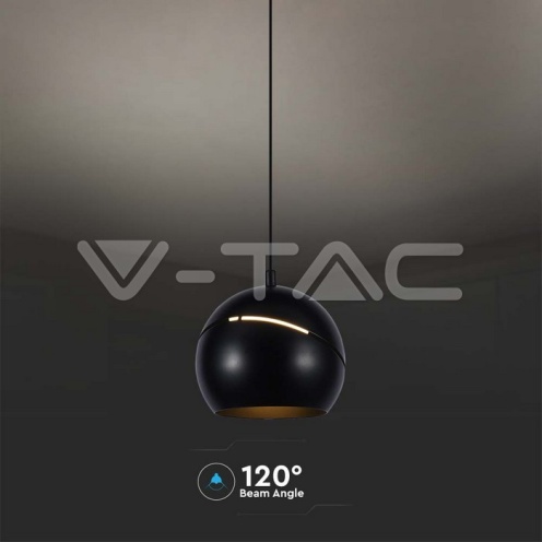 8.5W LED Висяща Лампа Φ180 Черно Тяло 3000K 850lm - изглед 4