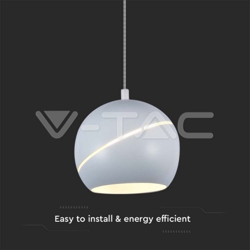 8.5W LED Висяща Лампа Φ180 Бяло Тяло 3000K - изглед 2