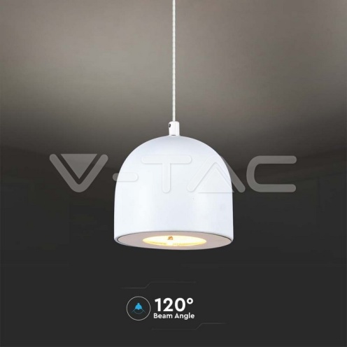 8.5W LED Висяща Лампа Φ100 Регулируемо Въже Touch On/Off Бяло Тяло 3000K - изглед 4