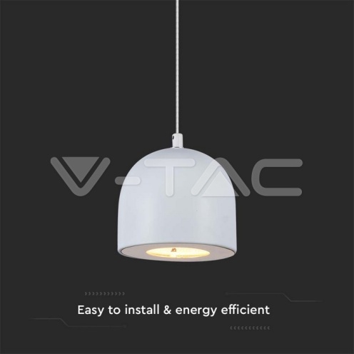 8.5W LED Висяща Лампа Φ100 Регулируемо Въже Touch On/Off Сиво Тяло 3000K - изглед 2