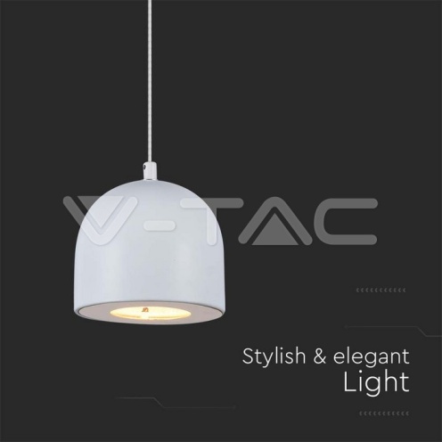 8.5W LED Висяща Лампа Φ100 Бяло Тяло 3000K - изглед 3