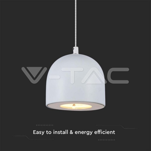 8.5W LED Висяща Лампа Φ100 Бяло Тяло 3000K - изглед 2
