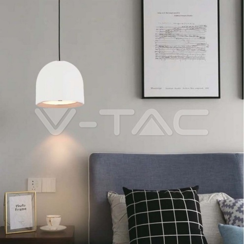 8.5W LED Висяща Лампа Φ100 Бяло Тяло 3000K - изглед 7
