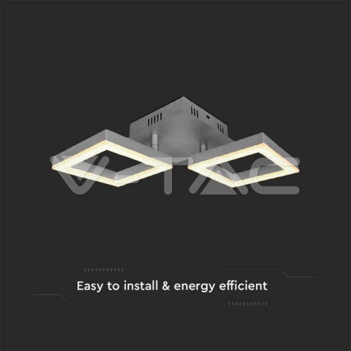 LED Осветител 14W Плафон Двойна Рамка 3000K - изглед 3