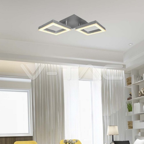 LED Осветител 14W Плафон Двойна Рамка 3000K - изглед 7