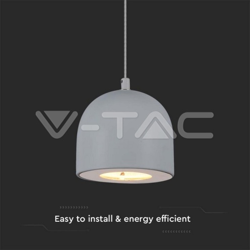 8.5W LED Висяща Лампа Φ100 Сиво Тяло 3000K - изглед 2