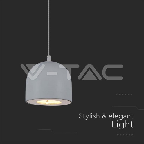 8.5W LED Висяща Лампа Φ100 Сиво Тяло 3000K - изглед 3