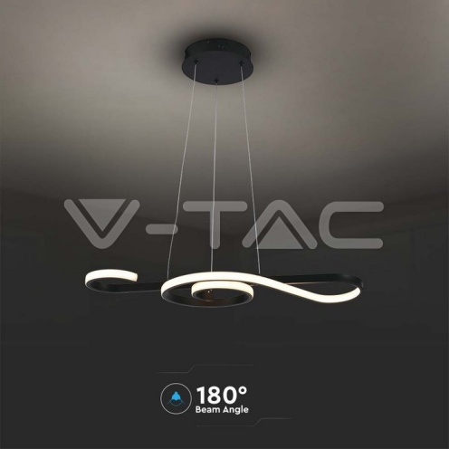 18W LED Висяща декоративна лампа 700*250 черно тяло 3000K 2260Lm - изглед 4