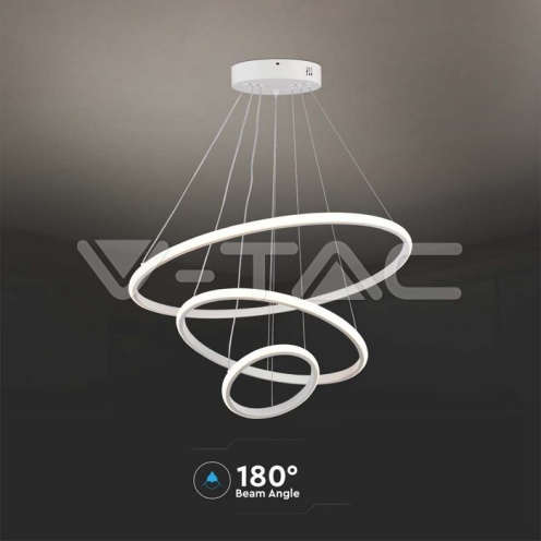 32W LED Висяща декоративна лампа 600*400*200 бяло тяло 3000K 3880Lm - изглед 4