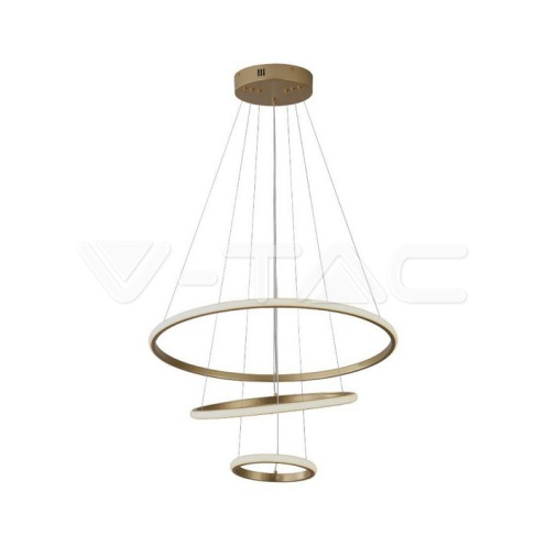 32W LED Висяща Декоративна Лампа 600*400*200 Златно Тяло 3000K - изглед 1