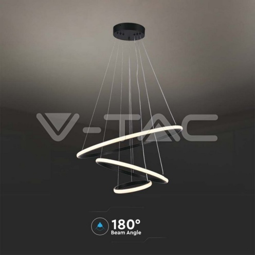 32W LED Висяща декоративна лампа 600*400*200 черно тяло 3000K 3880Lm - изглед 4