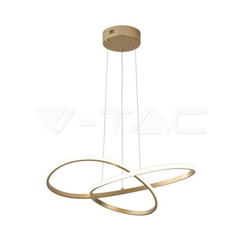20W LED Висяща декоративна лампа Ф500 златно тяло 3000K 2540Lm - изглед 1