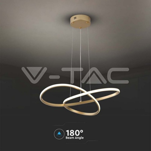 20W LED Висяща декоративна лампа Ф500 златно тяло 3000K 2540Lm - изглед 4