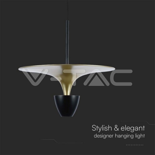 9W LED Висяща Лампа (30*320*100CM) Черно+Златно Тяло 4000K - изглед 3 - rZ commerce 9W LED Висяща Лампа (30*320*100CM) Черно+Златно Тяло 4000K - изглед 3