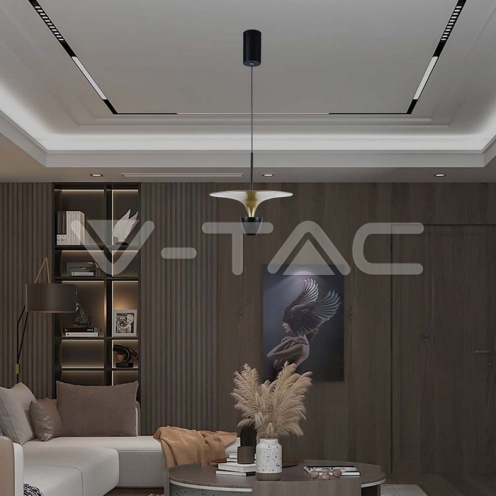 9W LED Висяща Лампа (30*320*100CM) Черно+Златно Тяло 4000K - изглед 6 - rZ commerce 9W LED Висяща Лампа (30*320*100CM) Черно+Златно Тяло 4000K - изглед 6