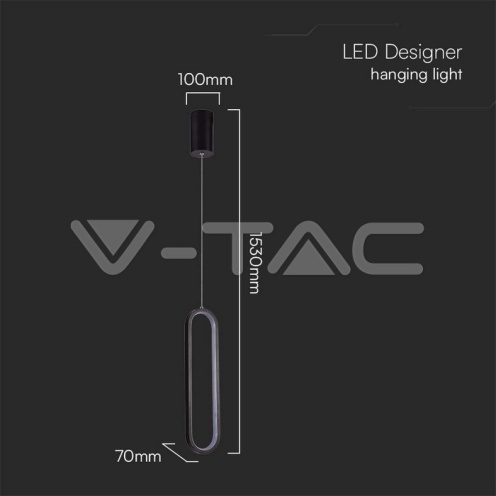 13W LED Висяща Лампа 40CM 4000K Черно Тяло - изглед 5 - rZ commerce 13W LED Висяща Лампа 40CM 4000K Черно Тяло - изглед 5