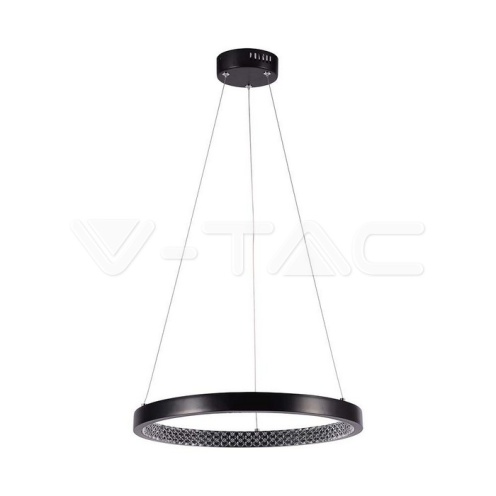 19W LED Висящ Осветител Акрил Кристал Черен 4000K - изглед 1