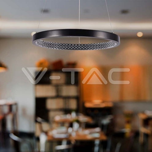 19W LED Висящ Осветител Акрил Кристал Черен 4000K - изглед 7