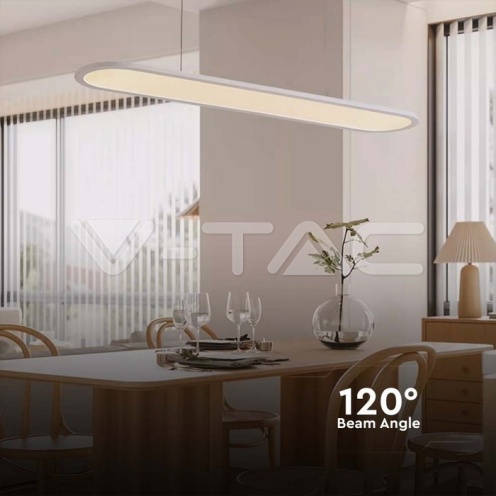 24W LED Висяща Лампа (80*100CM) 4000K Бяло Тяло - изглед 5