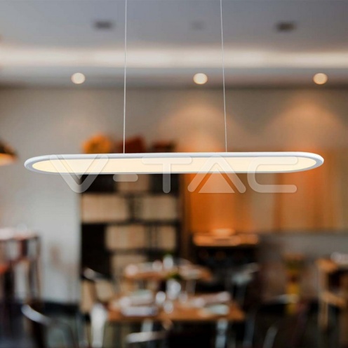 24W LED Висяща Лампа (80*100CM) 4000K Бяло Тяло - изглед 8