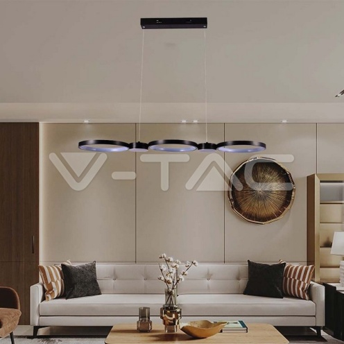 LED Осветител 38W Висящ (95*100CM) Черен 3000K - изглед 7