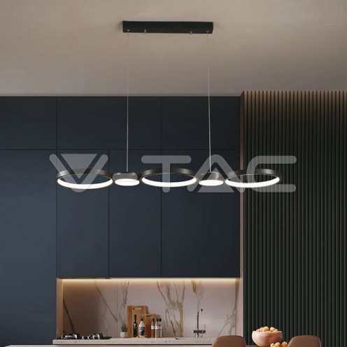 LED Осветител 38W Висящ (95*100CM) Черен 3000K - изглед 6