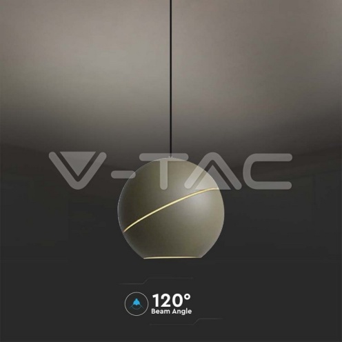 8.5W LED Висяща Лампа Φ180 Регулируемо Въже Touch On/Off Златно Тяло 3000K - изглед 4