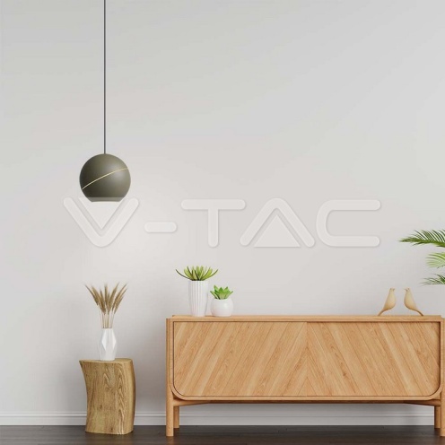8.5W LED Висяща Лампа Φ180 Регулируемо Въже Touch On/Off Златно Тяло 3000K - изглед 7