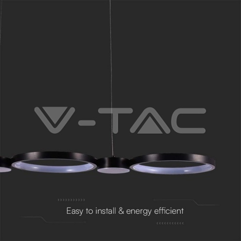 LED Осветител 38W Висящ (95*100CM) Черен 4000K - изглед 2 - rZ commerce LED Осветител 38W Висящ (95*100CM) Черен 4000K - изглед 2