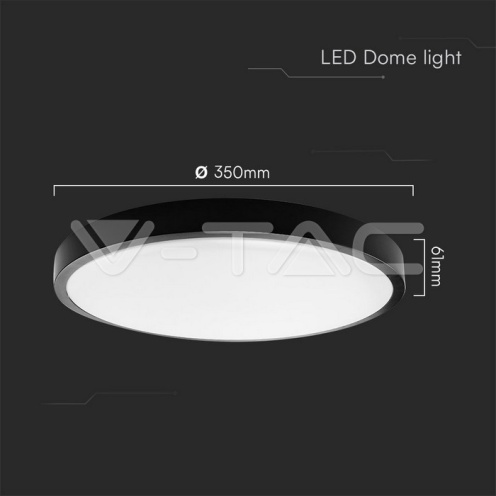 36W LED Плафон SAMSUNG Чип 6500K Кръг Черна Рамка IP44 - изглед 4 - rZ commerce 36W LED Плафон SAMSUNG Чип 6500K Кръг Черна Рамка IP44 - изглед 4