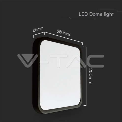 18W LED Плафон SAMSUNG Чип 3000K Квадрат Черна Рамка IP44 - изглед 7 - rZ commerce 18W LED Плафон SAMSUNG Чип 3000K Квадрат Черна Рамка IP44 - изглед 7