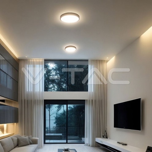 24W LED Плафон SAMSUNG Чип 6500K Кръг Черна Рамка IP44 - изглед 2 - rZ commerce 24W LED Плафон SAMSUNG Чип 6500K Кръг Черна Рамка IP44 - изглед 2