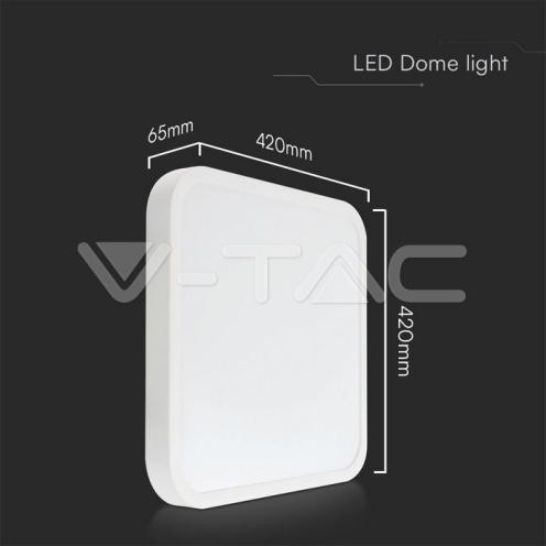 48W LED Плафон SAMSUNG Чип 6500K Квадрат Бяла Рамка IP44 - изглед 2 - rZ commerce 48W LED Плафон SAMSUNG Чип 6500K Квадрат Бяла Рамка IP44 - изглед 2