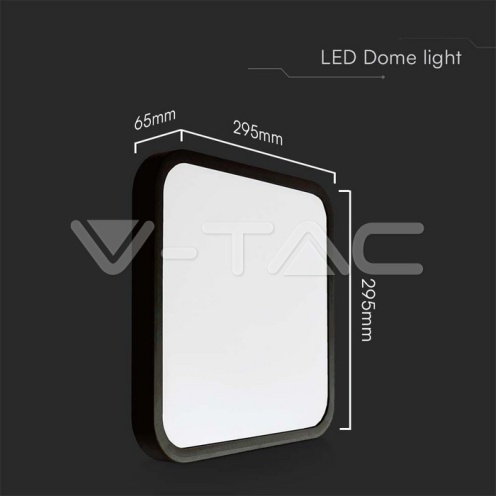 24W LED Плафон SAMSUNG Чип 4000K Квадрат Черна Рамка IP44 - изглед 11 - rZ commerce 24W LED Плафон SAMSUNG Чип 4000K Квадрат Черна Рамка IP44 - изглед 11