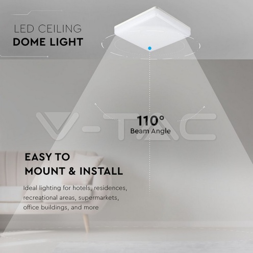 25W LED Плафон SAMSUNG CHIP Frameless Квадрат 3000K IP44 120LM/W - изглед 9 - rZ commerce 25W LED Плафон SAMSUNG CHIP Frameless Квадрат 3000K IP44 120LM/W - изглед 9