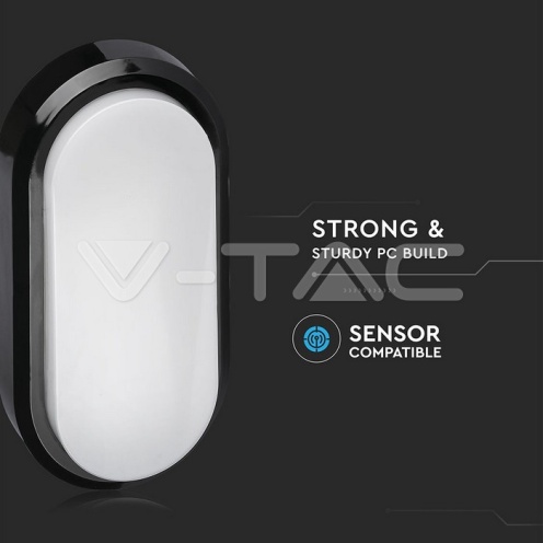 8W Плафониера Овал Черно Тяло 3000К IP54 - изглед 10 - rZ commerce 8W Плафониера Овал Черно Тяло 3000К IP54 - изглед 10