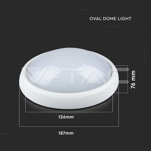 8W Плафониера Овал Бяло Тяло 3000К IP66 - изглед 12 - rZ commerce 8W Плафониера Овал Бяло Тяло 3000К IP66 - изглед 12