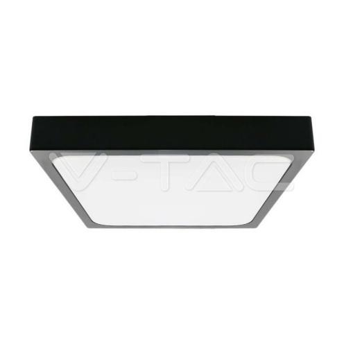 18W LED Плафон Квадрат Черна Рамка 4000К IP44 - изглед 1