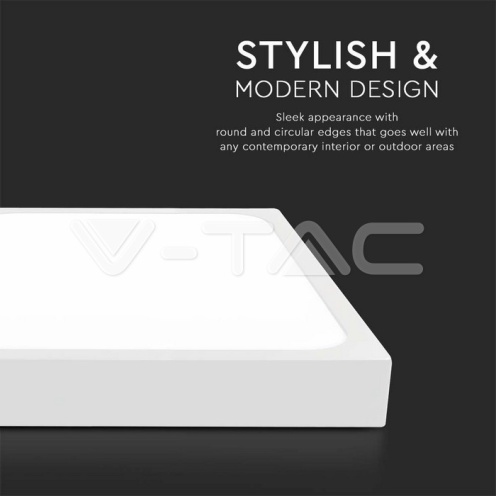 18W LED Плафон 6500К квадрат бял IP44 - изглед 4 - rZ commerce 18W LED Плафон 6500К квадрат бял IP44 - изглед 4