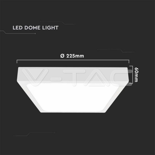 18W LED Плафон 6500К квадрат бял IP44 - изглед 7 - rZ commerce 18W LED Плафон 6500К квадрат бял IP44 - изглед 7
