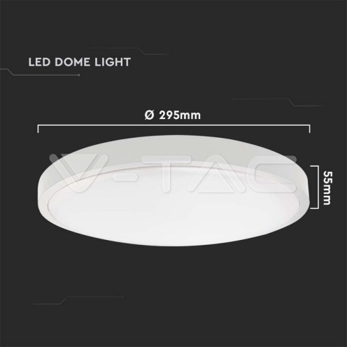 24W LED Плафон Кръг Бяла Рамка 4000К IP44 /2400lm/ - изглед 5 - rZ commerce 24W LED Плафон Кръг Бяла Рамка 4000К IP44 /2400lm/ - изглед 5