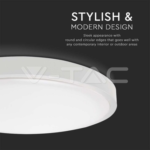 18W LED Плафон Кръг Бяла Рамка 6500К IP44 - изглед 6 - rZ commerce 18W LED Плафон Кръг Бяла Рамка 6500К IP44 - изглед 6